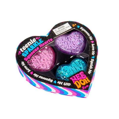 NeeDoh Teenie Sparkle Hearts 3-Pack